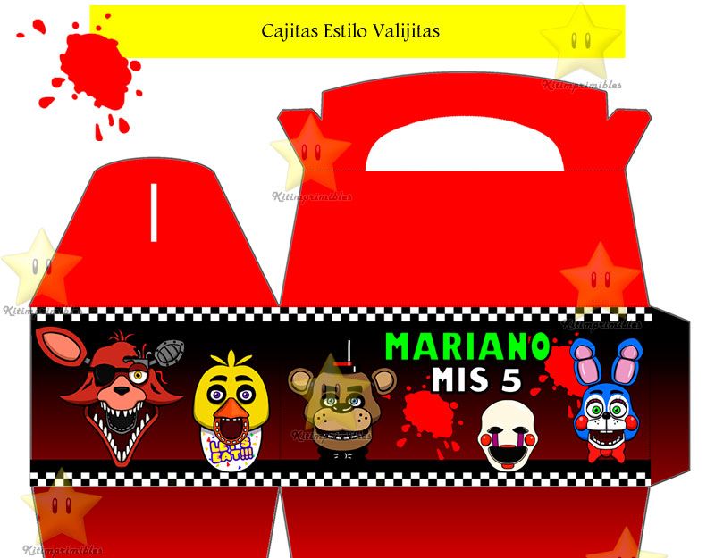 Kit Imprimible Candy Bar Five Nights At Freddy Cumples Y Mas S En Mercado Libre